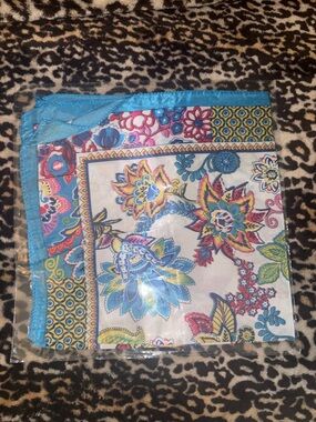 Blue Multi Floral Scarf - Unbranded